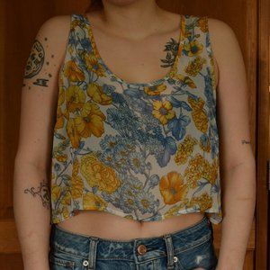 Floral Cropped Tank